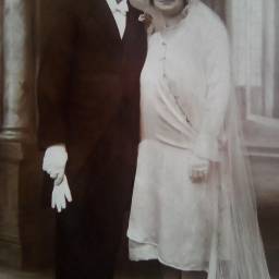 René CARON et Julia VILETTE 1926 à Quiévy (59)