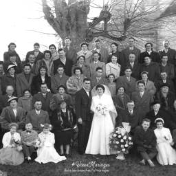 Jean MAQUENHEN et Marie Thérèse MAQUENHEN 1957 à Bouillancourt-en-Séry (80)