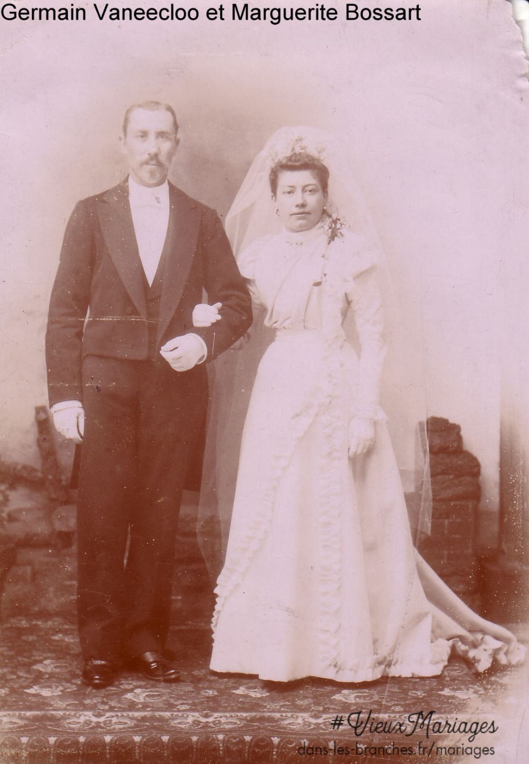 Germain VANEECLOO et Marguerite BOSSARD 1898 à Houplines (59)