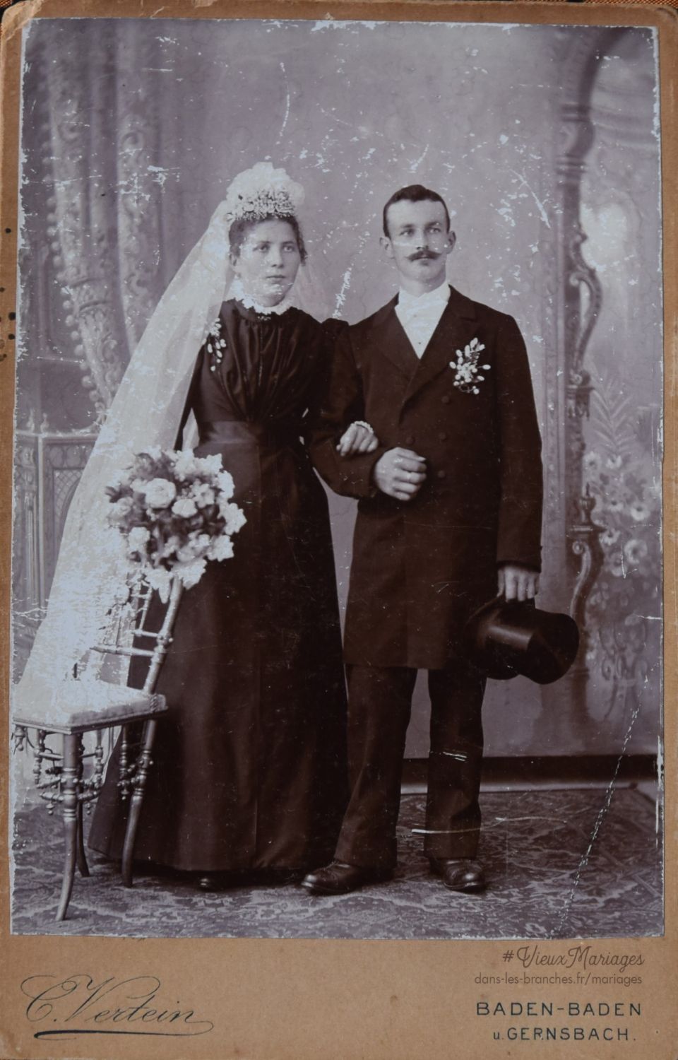 Mariés inconnus 1900