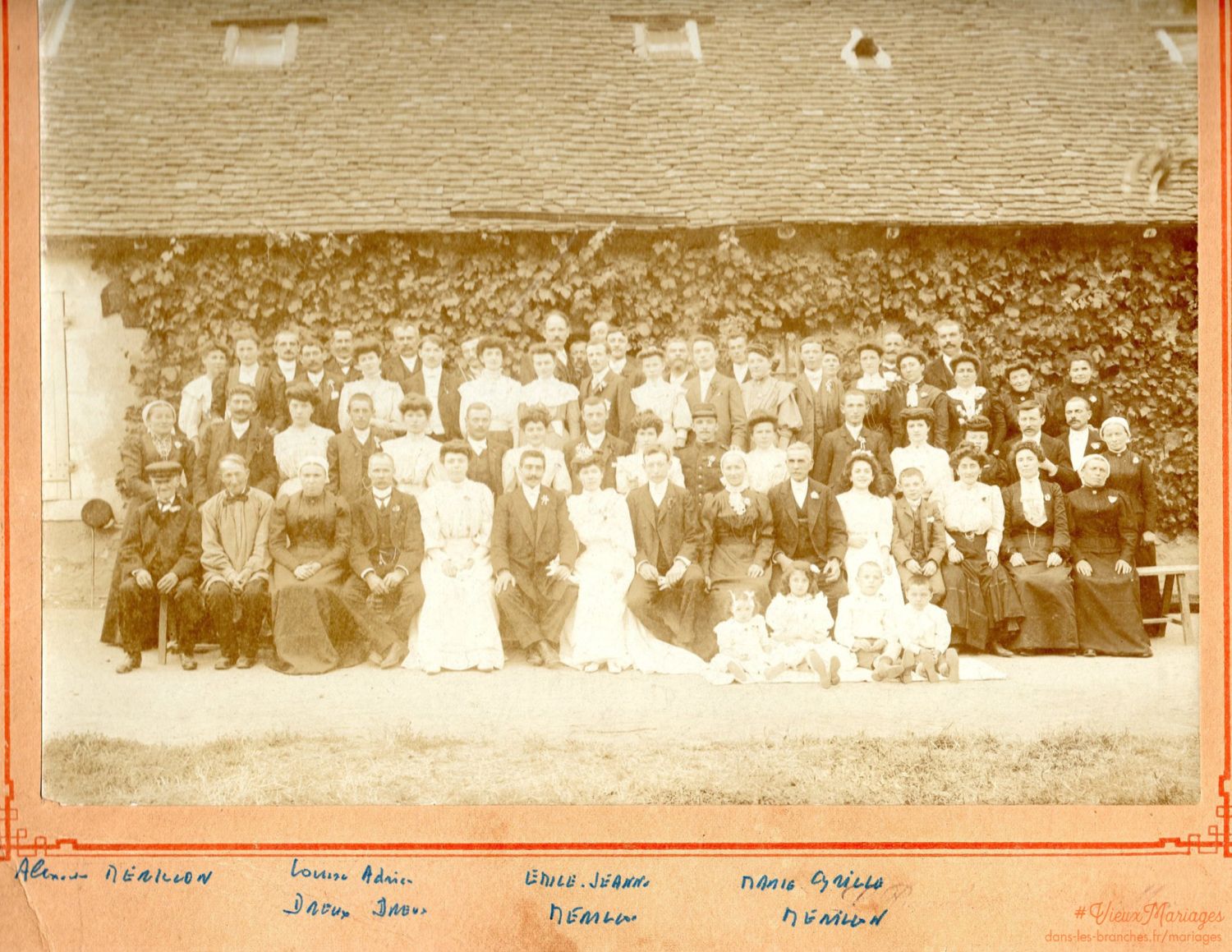 Emile MERILLON et Jeanne DREUX 1908 à Nouan-sur-Loire (41)