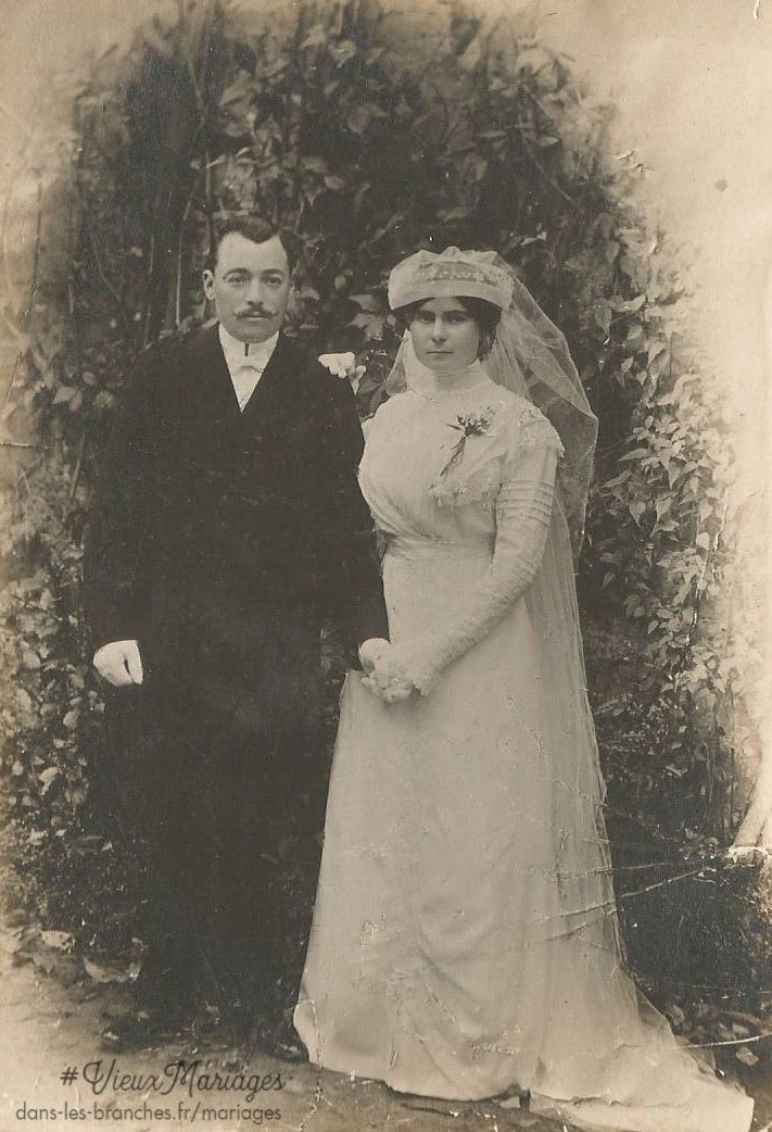 Mariés inconnus 1910 à dans l'Aisne (02)