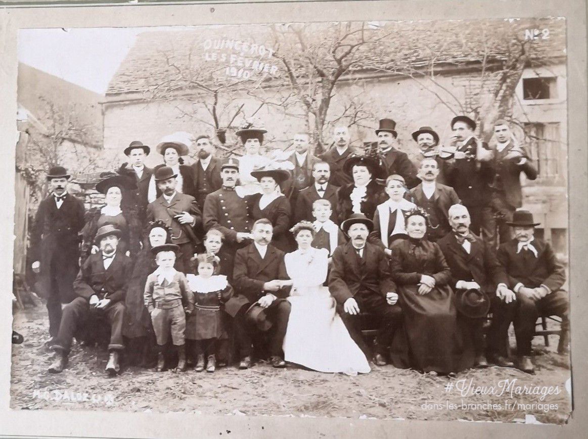 Mariés inconnus le 02/05/1910 à Quincerot (21)