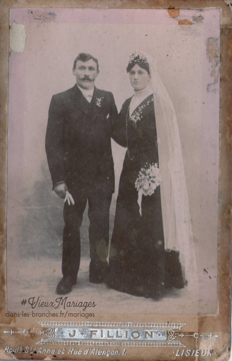 Henri LELIÈVRE et Ernestine LECOURTILLAIS 1912 à Marolles (14)