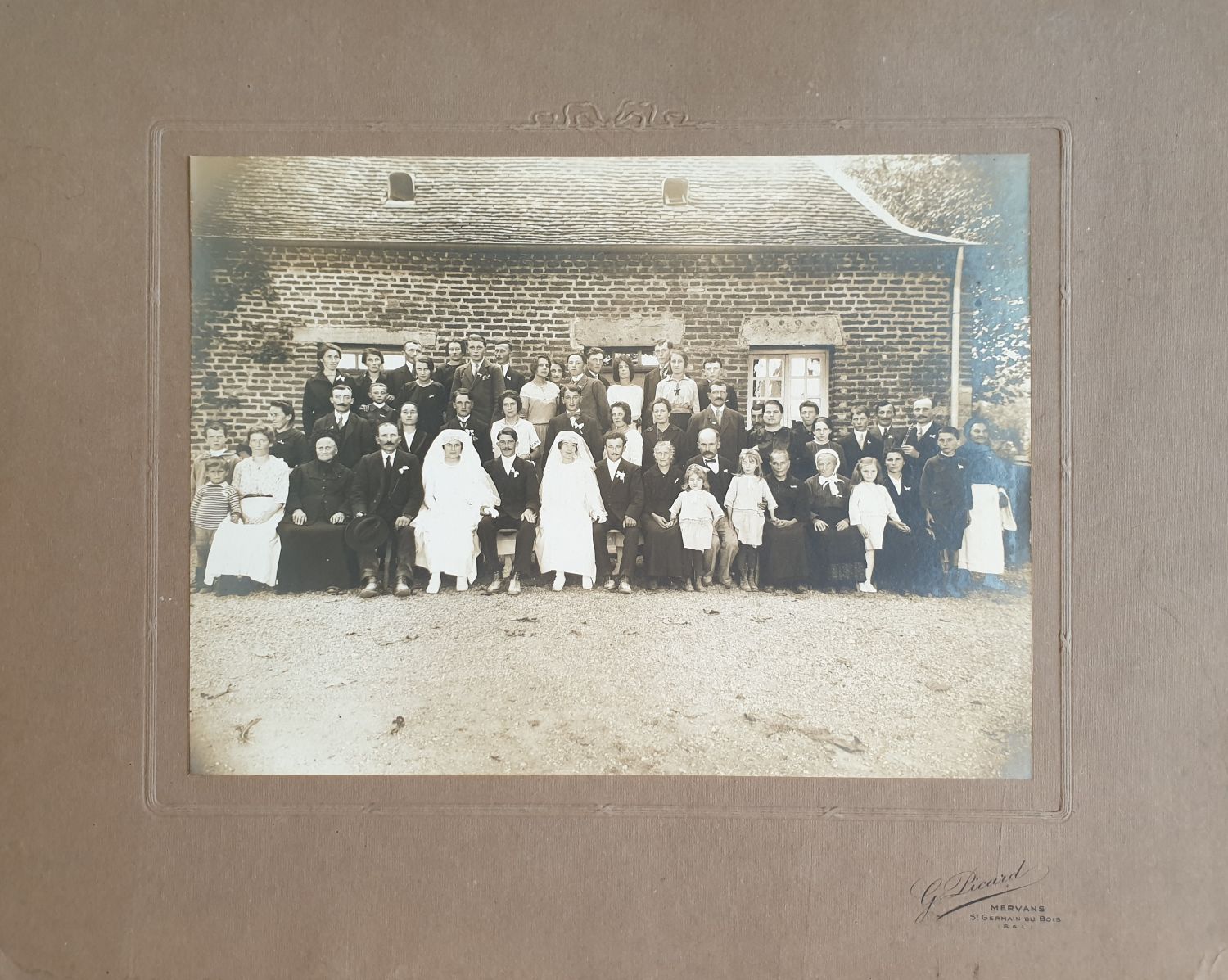 Mariés inconnus 1920 à Mervans (71)
