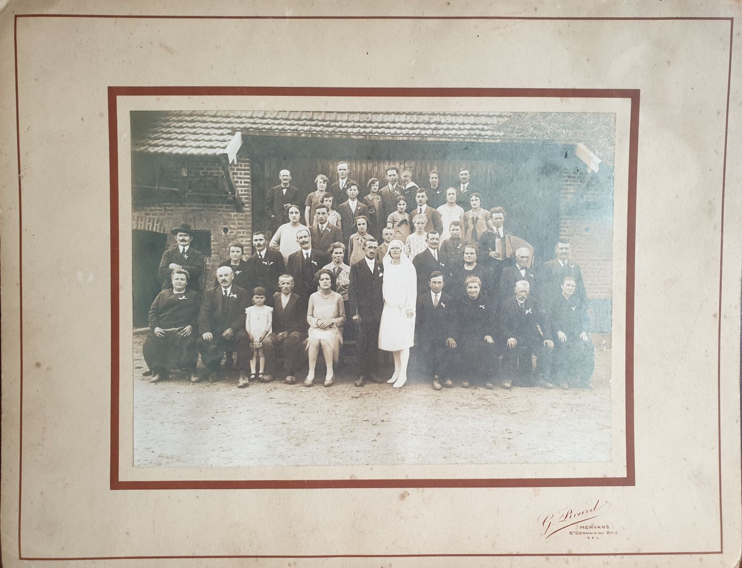 Mariés inconnus 1920 à Mervans (71)