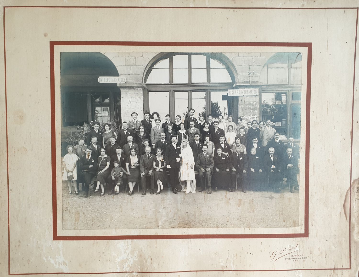 Mariés inconnus 1920 à Mervans (71)