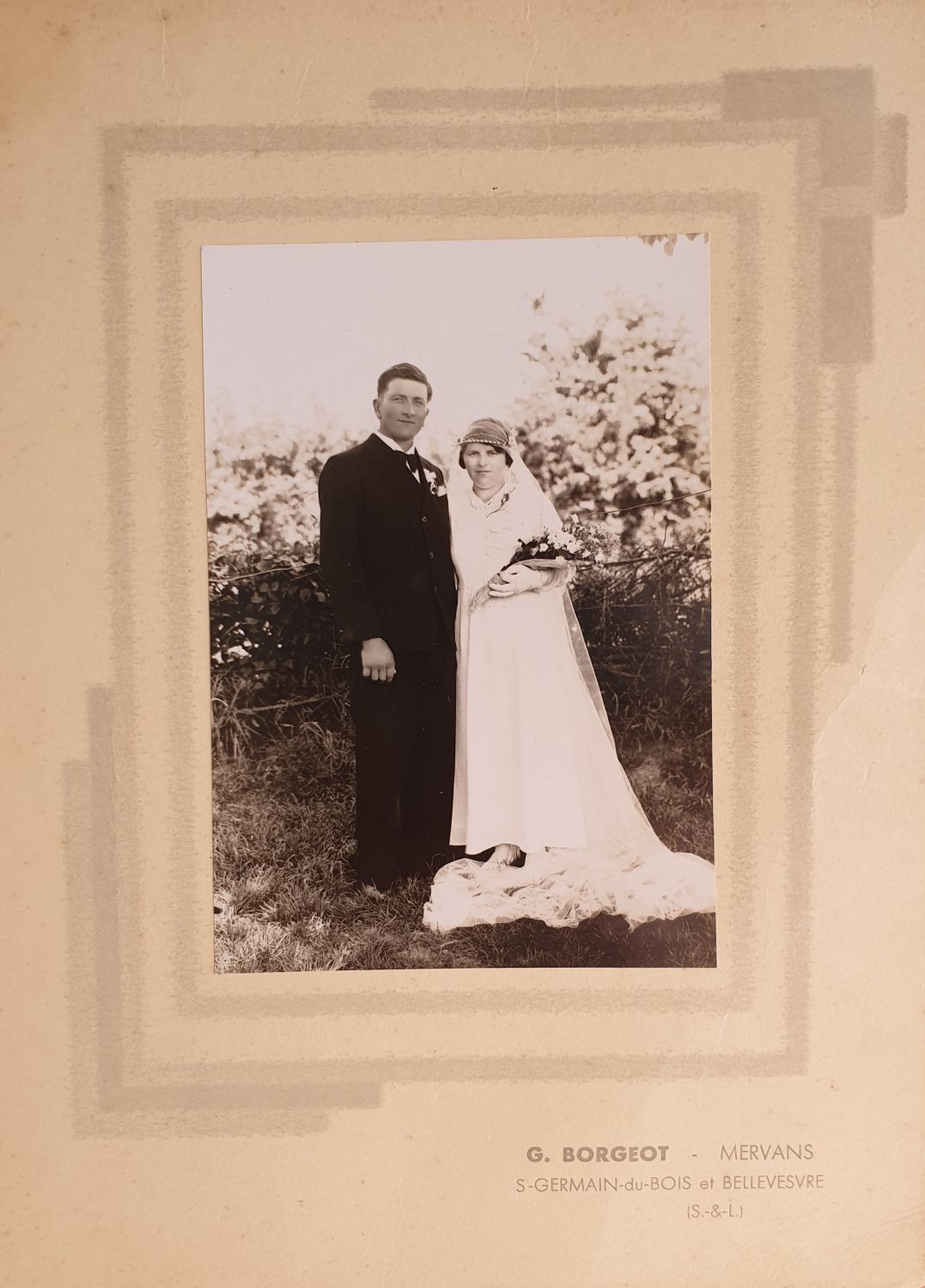 Mariés inconnus 1920 à Mervans (71)