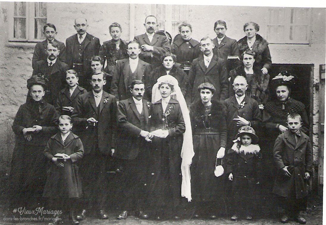 Emile BEAUCHENE et Berthe BROUSSIN 1922 à Saint-Denis-de-Gastines (53)