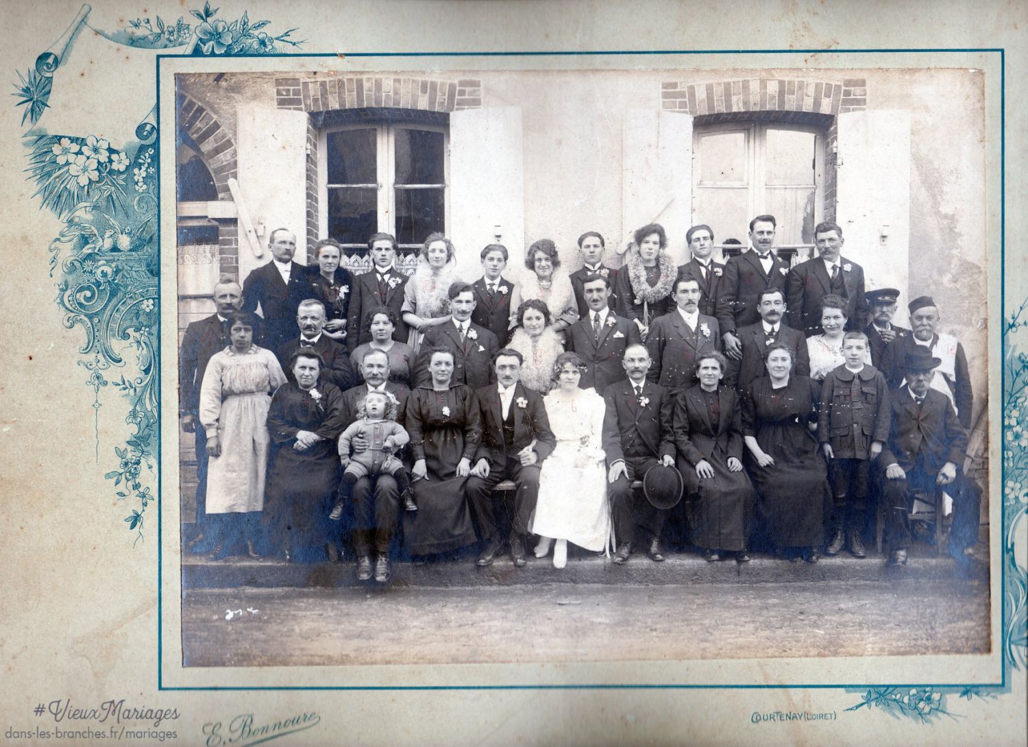 René BAUCHER et Clotilde LEBON 1922 à Courtenay (45)