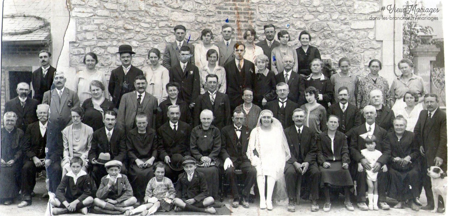 Mariés inconnus 1925 à dans l'Aisne (02)