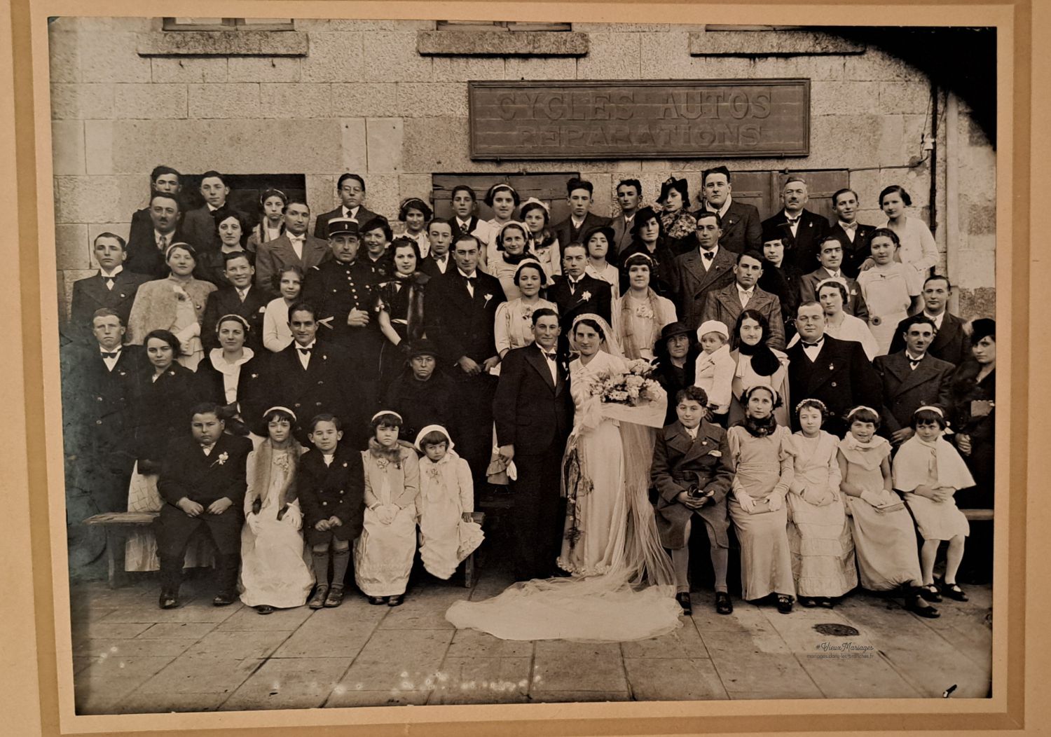 Lucien MAREIX et Madeleine GLOMOT 1936 à Sainte-Feyre (23)