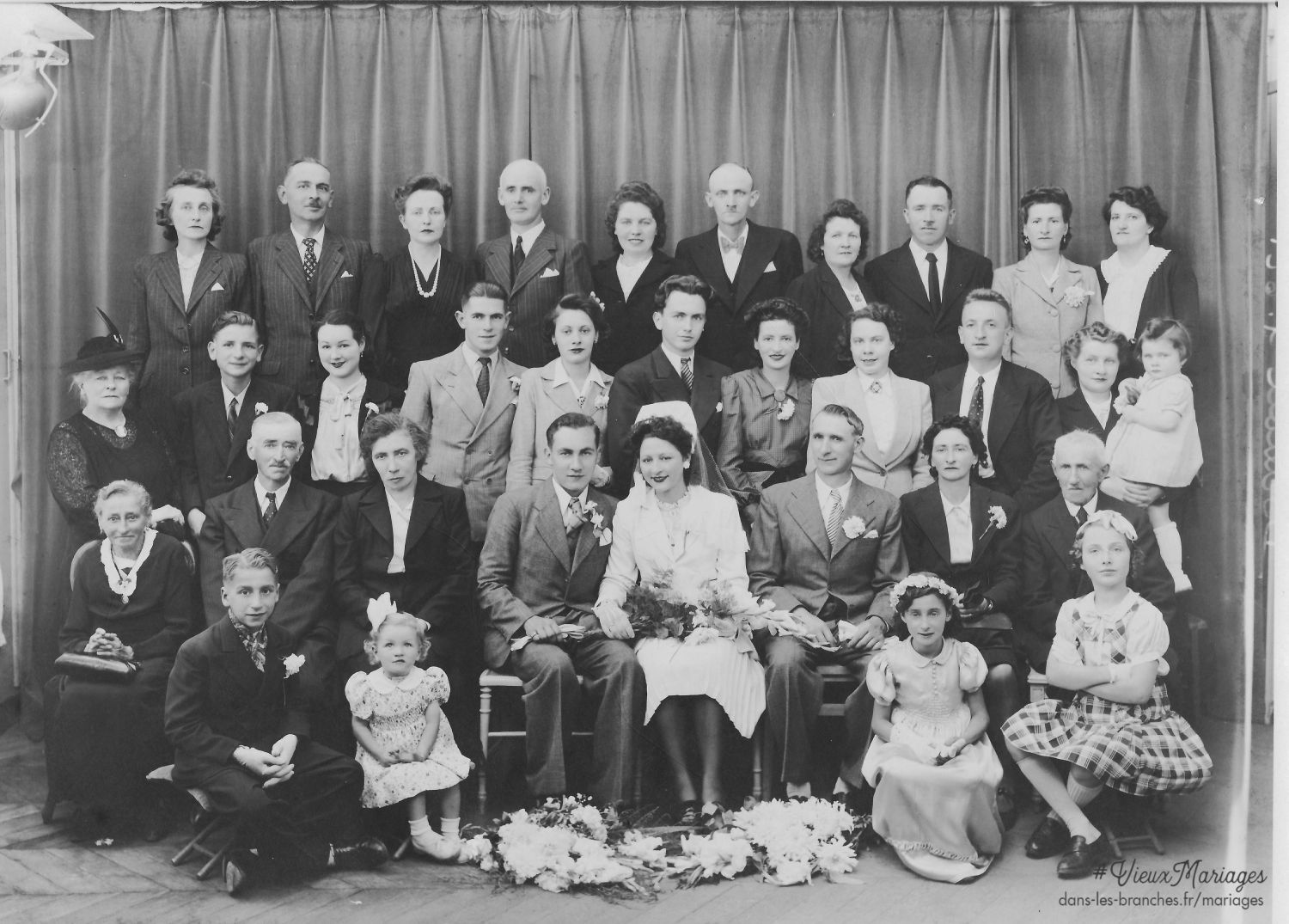 Marcel BERTHOU et Jacqueline ROCHE 1943 à Houilles (78)