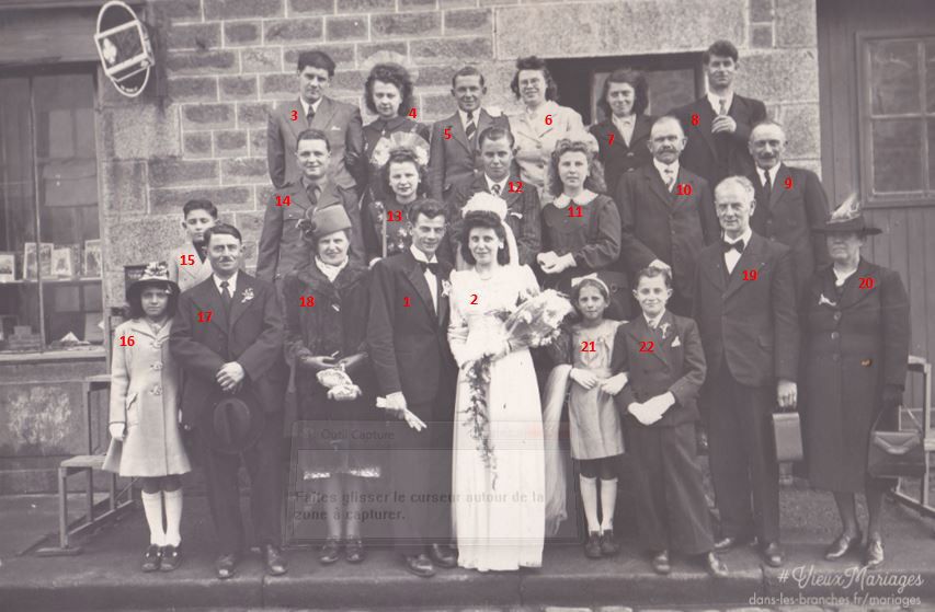 Bernard POGE et Louise LEGRAND 1946 à Saint-Brice-en-Coglès (35)