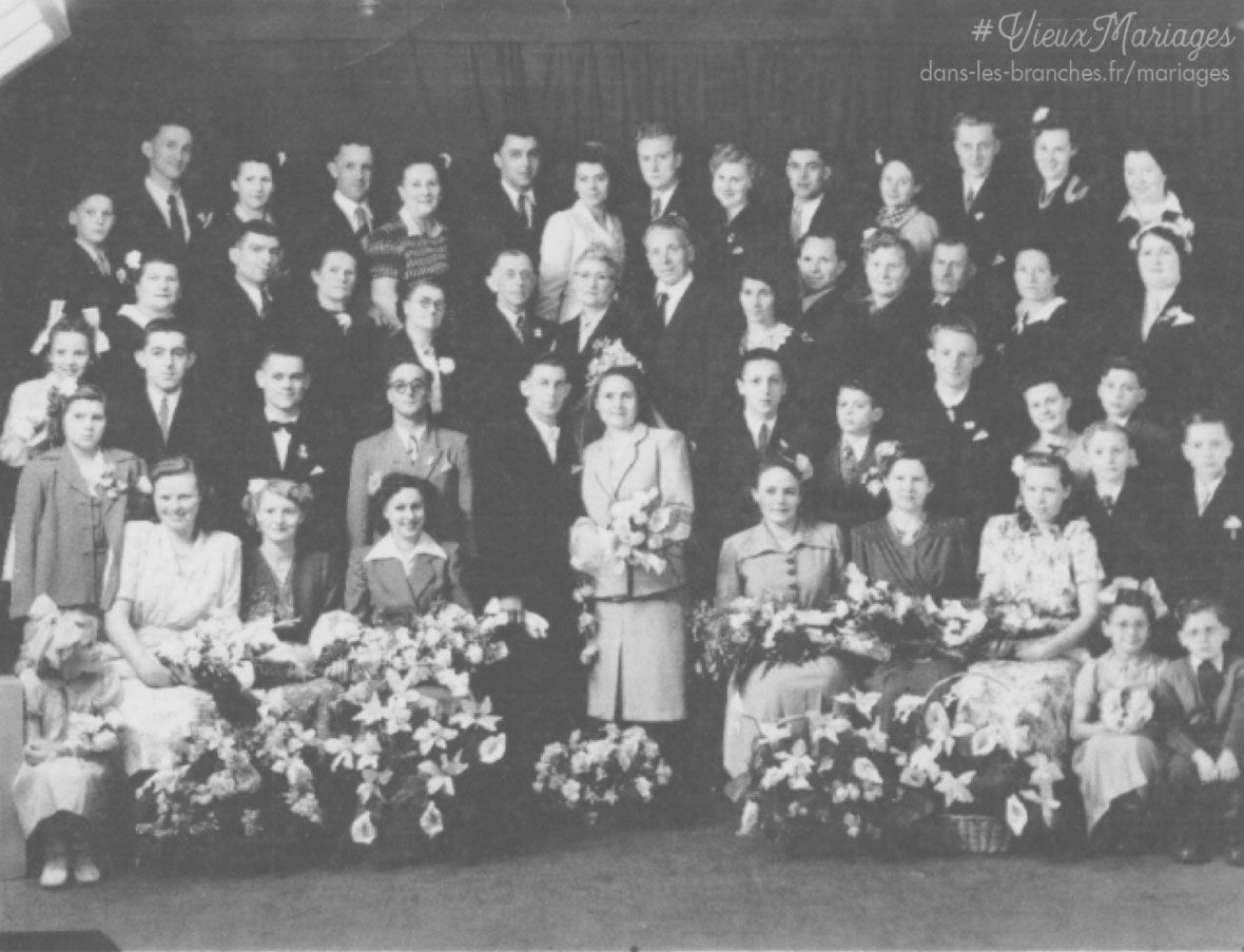 Edouard BARON et Odette FAUPEL 1950 à Fouquières-lès-Lens (62)