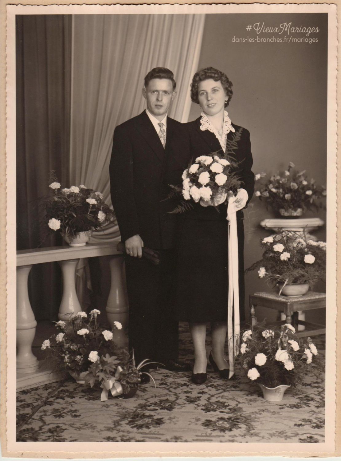 Marcel DE RIDDER et Maria VAN ROSSEM 1957 à Baardegem, Oost-Vlaanderen (Belgique)